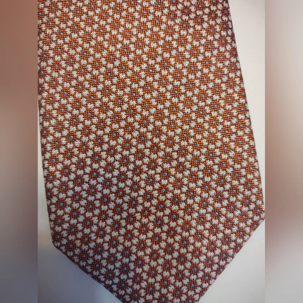 Sean John Elegant Brown Patterned Silk Tie
